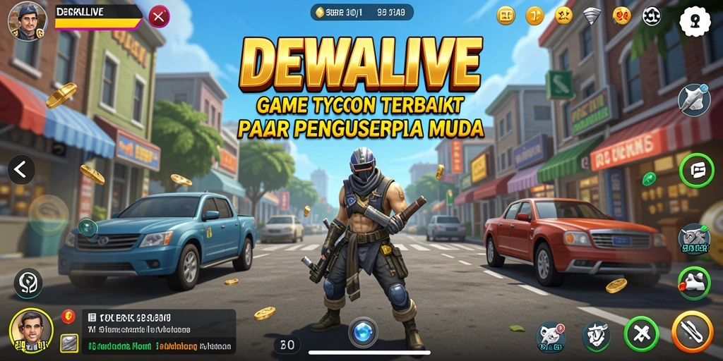 Screenshot gameplay DEWALIVE yang menunjukkan strategi Tycoon yang menarik.