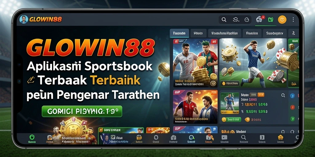 Screenshot GLOWIN88 menampilkan antarmuka taruhan olahraga yang menarik.