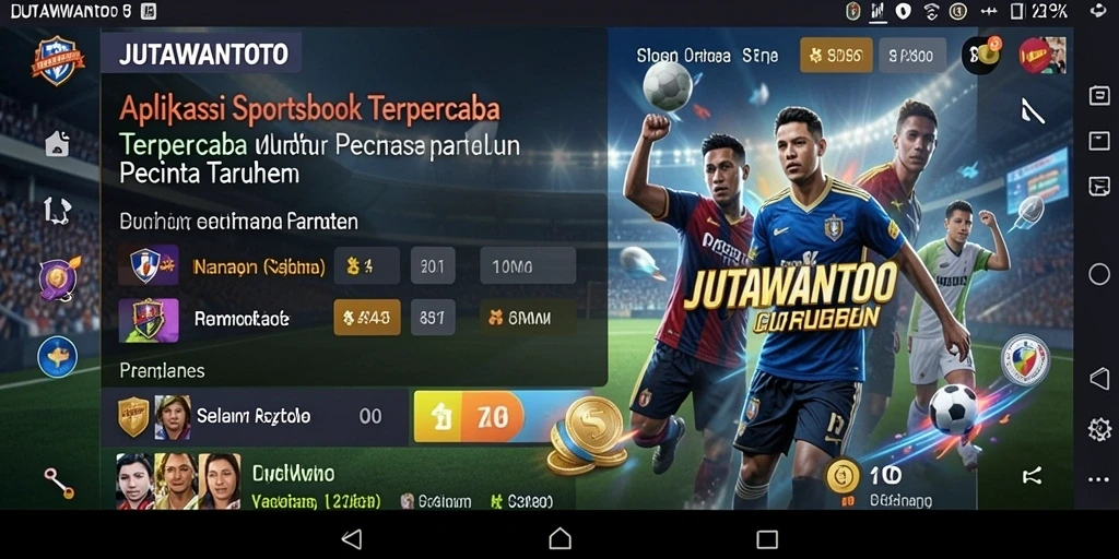 Screenshot utama JUTAWANTOTO yang menunjukkan fitur taruhan olahraga.