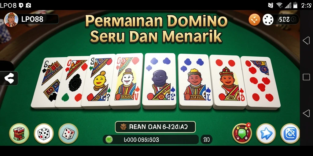 Screenshot gameplay LPO88 menampilkan pengalaman bermain Domino yang seru.